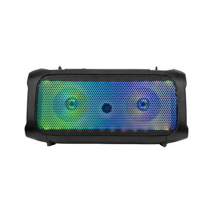Krüger & Matz Draadloze Draagbare Bluetooth DJ Party Speaker - RGB Verlichting - Draadloze microfoon - Geluidseffecten - 30W - Zwart