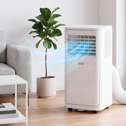 Mobiele Airco 9000 BTU – 3-in-1 Airconditioner met WiFi – Koelen, Ontvochtigen & Ventileren – Geschikt tot 20 m²