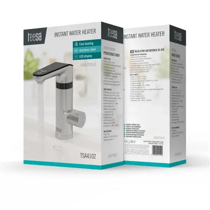 Teesa Doorstroomverwarmer 3500W – Touchscreen – LED Display – 3 Vermogensstanden – Warmwaterkraan Gootsteen