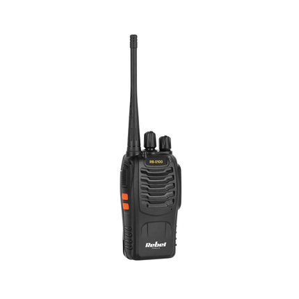 Rebel PMR RB-100 portofoon - walkie talkie - handradio - 3km bereik - VOX - 16 kanalen - 446,193 Mhz