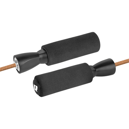 Rebel Active Leren Sport Springtouw 2,8 m - Verstelbaar Fitness Boksspringtouw - Leren Springtouw