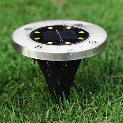 Solar Prikspots Tuinverlichting - Grondverlichting Tuinspots - Schemersensor Warm Wit - Oplaadbare Batterijen - 4 stuks