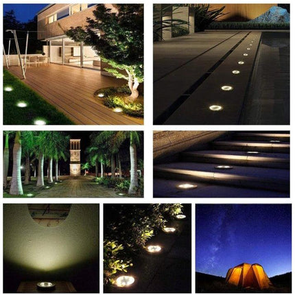Solar Prikspots Tuinverlichting - Grondverlichting Tuinspots - Schemersensor Warm Wit - Oplaadbare Batterijen - 4 stuks