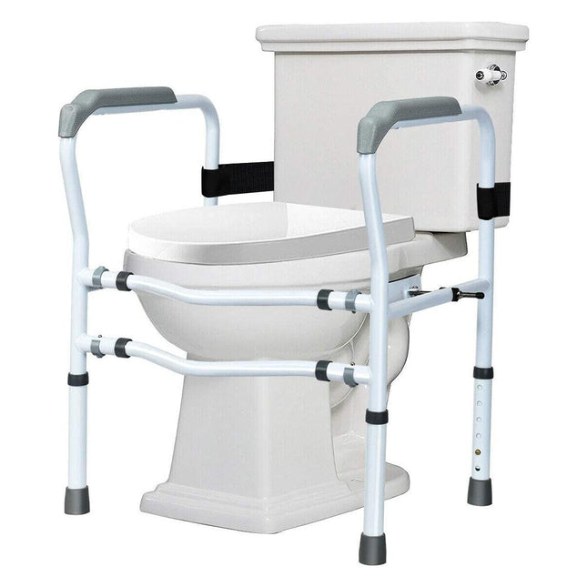 Trendmix Universeel Toiletframe Opstahulp - Toiletstoel - Verstelbare WC-steunhulp Met Antislip Handgreep – 48 x 65 x 84 cm
