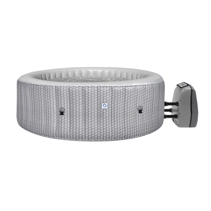 Opblaasbare Jacuzzi 6 Personen – Spa voor Buiten – Hydromassage – Verwarming tot 42°C – 204 x 70 cm – Zilver
