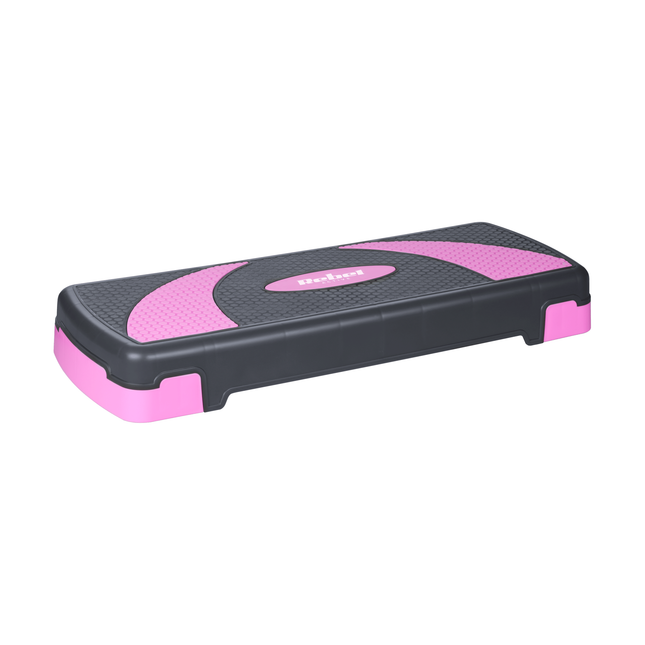 Rebel Active Fitness Stepper - Aerobics Step In Hoogte Verstelbaar Tot 20 Cm  - Stepper Stepbank Fitnessstep - Grijs Paars