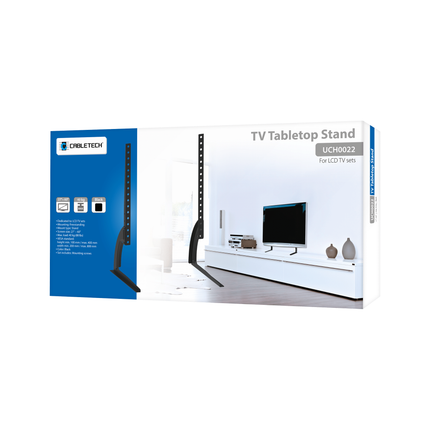 Cabletech Universele TV poten voor televisies van 27" tot 60" inch - Tafelstandaard Beugel voor TV - Zwart