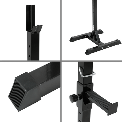 Rebel Active Verstelbare Halterstandaard - Stabiliteit Veiligheid Krachttraining - 105-160 cm - 1 Set van 2 Stuks