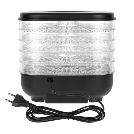 Teesa Voedseldroger 300W – Voedsel Dehydrator met 5 Kunststof Droogrekken – Digitale Timer & Temperatuurregeling – Voor Fruit, Groenten, Kruiden & Paddenstoelen – Compacte Droogmachine met Warme Luchtcirculatie