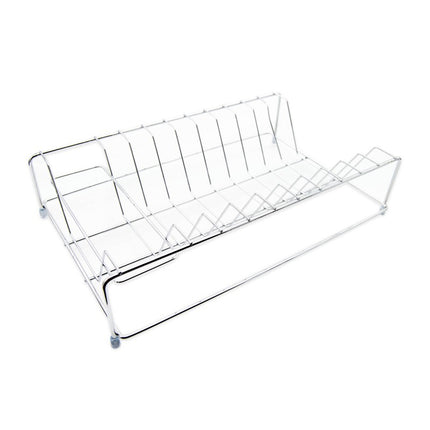 Afdruiprek Wit met Lekbak en Bestekhouder – Compact RVS Afwasrek voor Borden, Glazen en Servies – MH-8075W