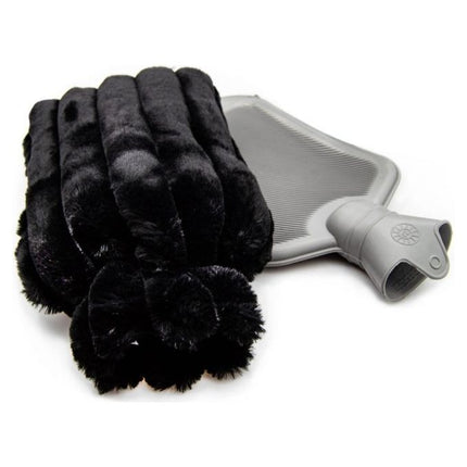 Tragar Warmwaterkruik met Hoes 2L Zwart - Warmwaterkruik voor Pijnverlichting en Ontspanning - Warmtekruik - Waterkruik - Rubber