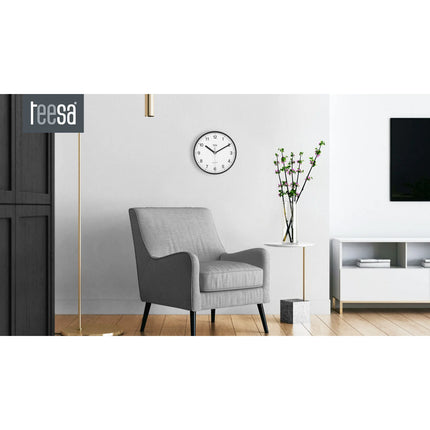 2de kansje Teesa TSA0038B Wandklok 20 cm zwart