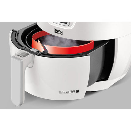 Teesa digitale airfryer / heteluchtfriteuse 3,2 liter wit TSA8046W