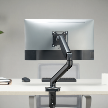 Cabletech Verstelbare Monitorbeugel 17 t/m 32 inch - Draai, Kantel en Zwenkbaar - Bureauklem monitor arm - zwart