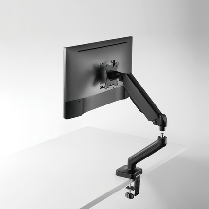 Cabletech Verstelbare Monitorbeugel 17 t/m 32 inch - Draai, Kantel en Zwenkbaar - Bureauklem monitor arm - zwart