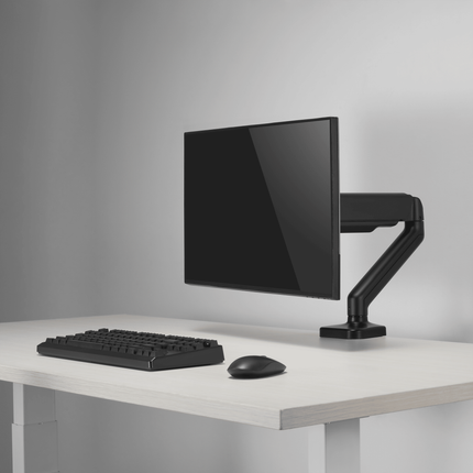 Cabletech Verstelbare Monitorbeugel 17 t/m 32 inch - Draai, Kantel en Zwenkbaar - Bureauklem monitor arm - zwart