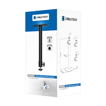 Cabletech Beamer Projector Camera Beugel Statief - plafond muur montage - 2.5KG draagkracht - vaste lengte 27.5 cm
