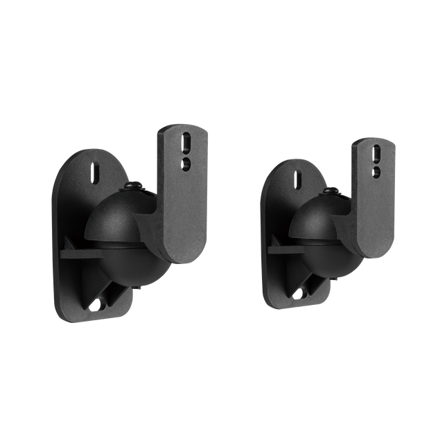 Cabletech Luidspreker Muur Montage Muurbeugel Set van 2 - Zwenk En Kantelbaar - Max Belastbaar Gewicht 3.5 Kg - Zwart
