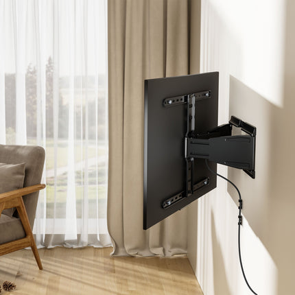 Krüger & Matz TV Muurbeugel - Ultra Slim Universele Verstelbare Televisie Beugel Voor LED LCD TV Van 43 Tot 90 Inch - Max 50 Kg