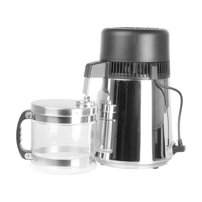 Lafomed Waterdestilleerder – 4L – RVS – Glazen Kan – 750W – Compact & stil destilleerapparaat voor zuiver water