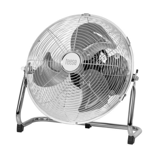 Teesa Vloerventilator 30 cm – Staand – 3 Snelheden – Verstelbare Kantelhoek – 50W – Metaal – TSA8057