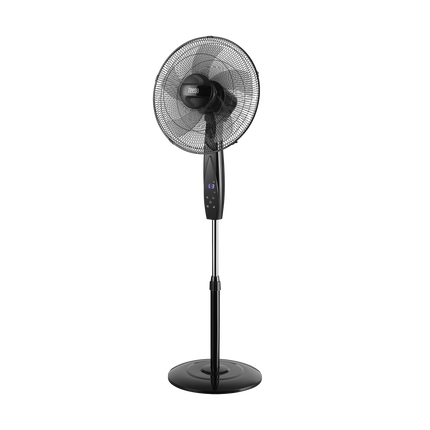 Teesa Staande Ventilator met Afstandsbediening – 16 Inch – Zwart – 3 Snelheden – 90° Oscillatie – Timer & Touchscreen