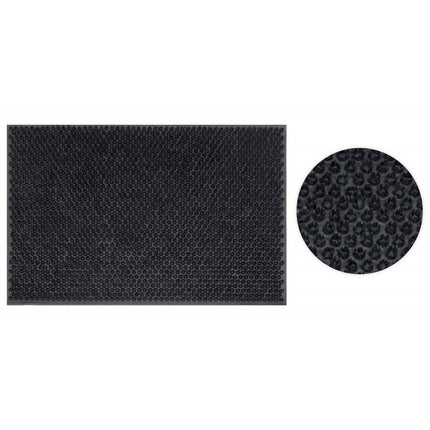 Tragar deurmat van volledig rubber met antislip 40 x 60 cm zwart