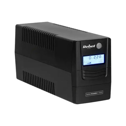 REBEL UPS 1000VA – LCD – Noodstroomvoorziening 600W – USB & RJ45 – Batterij Back-up voor PC & Router