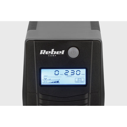REBEL UPS 850VA – LCD – Noodstroomvoorziening voor PC, Router & Modem – USB – ViewPower