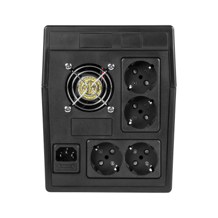 UPS Noodstroomvoorziening 2000VA / 1200W – Offline UPS – 4 Stopcontacten – AVR – Zwart