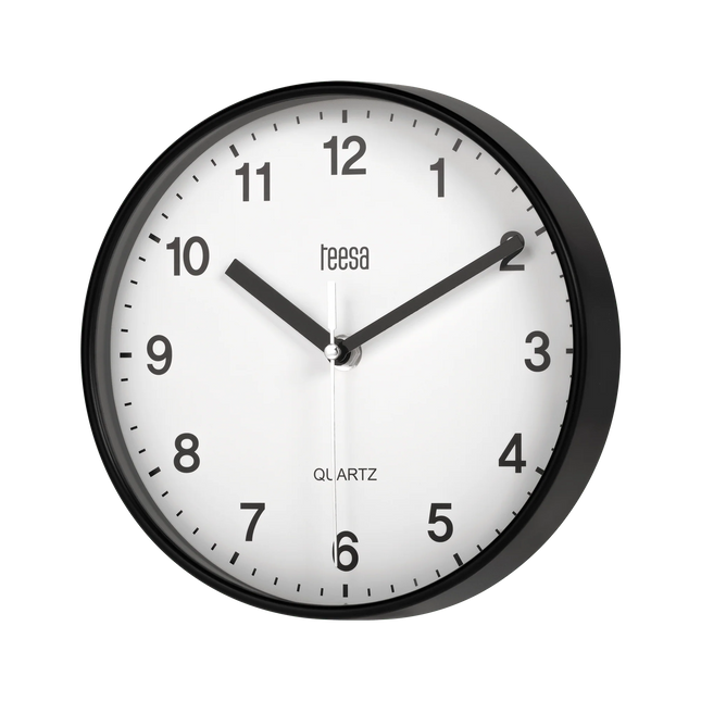 2de kansje Teesa TSA0038B Wandklok 20 cm zwart