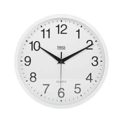 Teesa TSA0037 Wandklok 25 cm wit