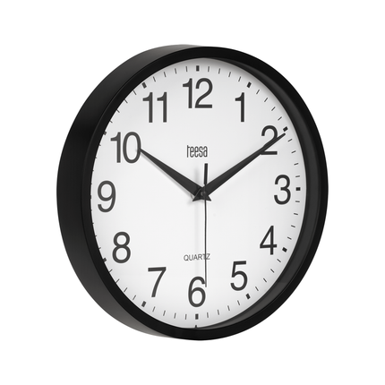 Teesa TSA0037B Analoge Wandklok 25 cm Zwart