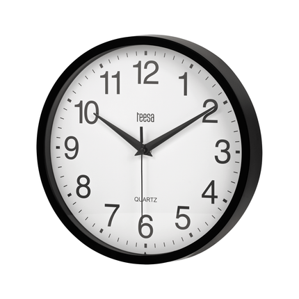 Teesa TSA0037B Analoge Wandklok 25 cm Zwart