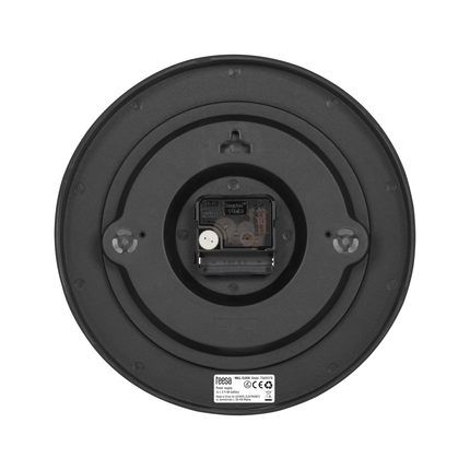 Teesa TSA0037B Analoge Wandklok 25 cm Zwart