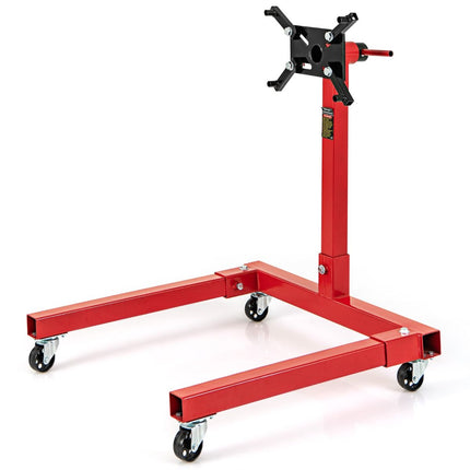 Trendmix Motormontagesteun Motorstandaard Capaciteit Max. 680 kg - Zware Hefstandaard - 360 Graden Draaibare Kop - 4 Verstelbare Armen Rood