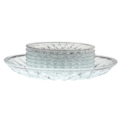 Altom Design Stella servies gebaksbordjes set 7 delig glas
