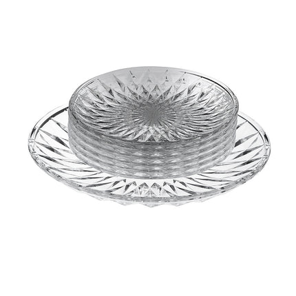 Altom Design Stella servies gebaksbordjes set 7 delig glas