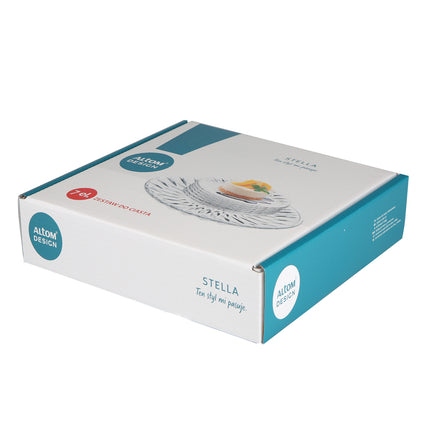 Altom Design Stella servies gebaksbordjes set 7 delig glas