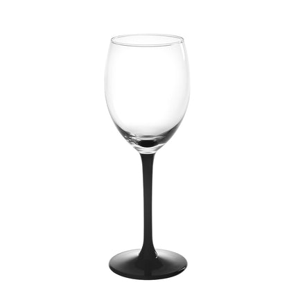 Royal leerdam altom design exclusieve witte wijnglazen met zwarte onyx voet 6 stuks 250ml