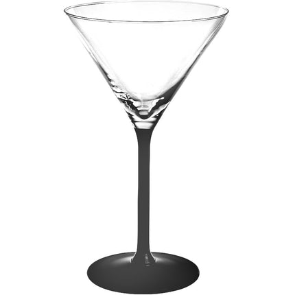Royal leerdam altom design exclusieve martiniglazen met zwarte onyx voet 6 stuks 260ml