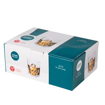 Altom Design Jack 6 exclusieve whisky glazen met uniek motief 330 ml