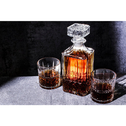 Altom design Cascade whisky karaf set met 4 glazen 330/900 ml glas