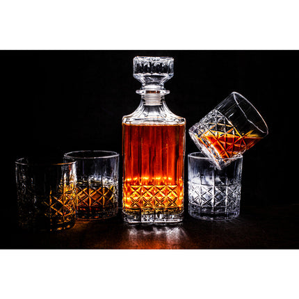 Altom design Cascade whisky karaf set met 4 glazen 330/900 ml glas