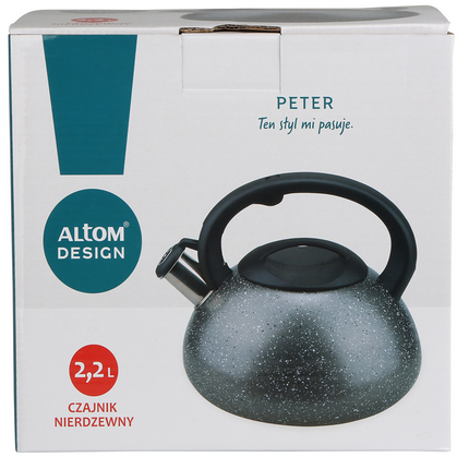 Altom Design Peter fluitketel RVS mat antraciet 2.2 Liter - ook geschikt voor inductie