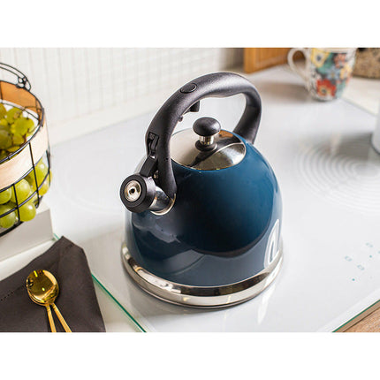 Altom Design Parker fluitketel RVS donkerblauw hoogglans 3 Liter - ook geschikt voor inductie