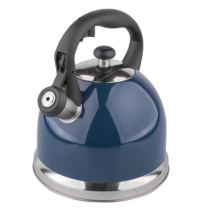 Altom Design Parker fluitketel RVS donkerblauw hoogglans 3 Liter - ook geschikt voor inductie