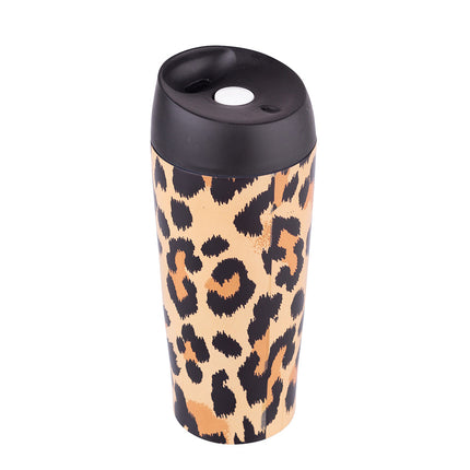 Altom Design thermosbeker/ waterfles luipaard print 400 ml