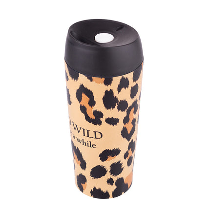 Altom Design thermosbeker/ waterfles luipaard print 400 ml