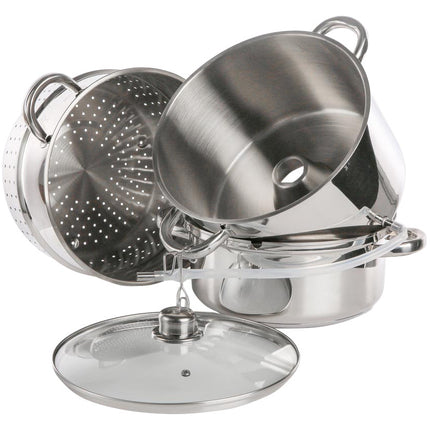 Altom Design professionele 6-delige sapcentrifuge pan/ juicer voor op het fornuis 8L RVS